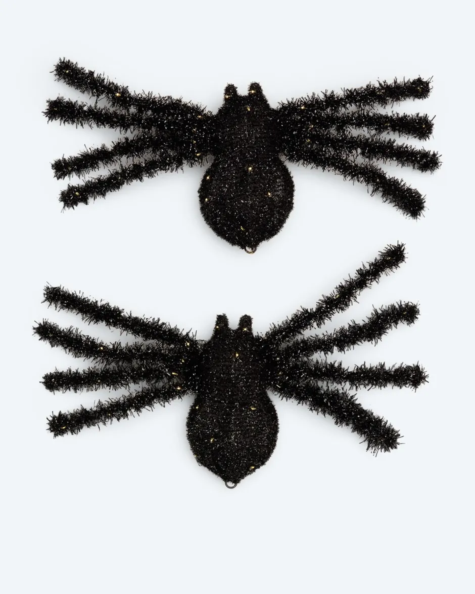 Online 2 Halloween LED-Deko-Spinnen Dekoration