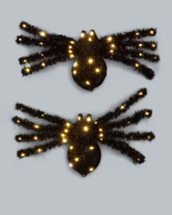 Online 2 Halloween LED-Deko-Spinnen Dekoration