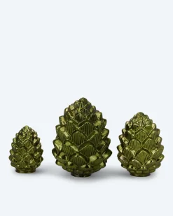 Clearance 3 LED Glas Tannenzapfen Twinkle Dekoration