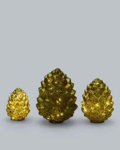 Clearance 3 LED Glas Tannenzapfen Twinkle Dekoration