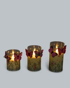 Clearance 3 LED-Glaskerzen 