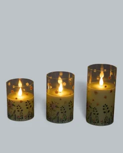 Clearance 3 LED-Glaskerzen 