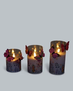 Clearance 3 LED-Glaskerzen 