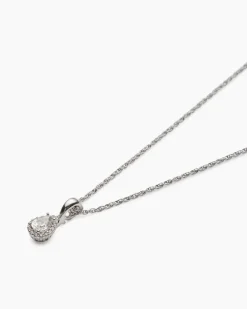 New Anhänger mit Zirkon + Kette Halsketten & Colliers