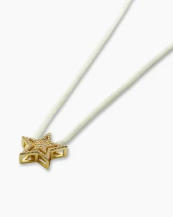 Sale Anhänger mit Zirkonia & Satinband Halsketten & Colliers