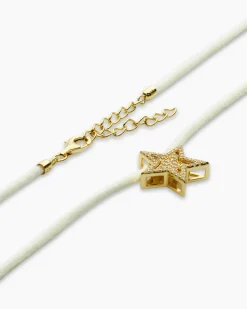 Sale Anhänger mit Zirkonia & Satinband Halsketten & Colliers