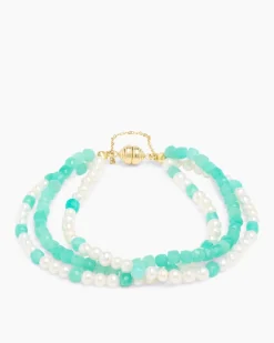 New Armband mit Amazonit & SZW-Perlen Armbänder