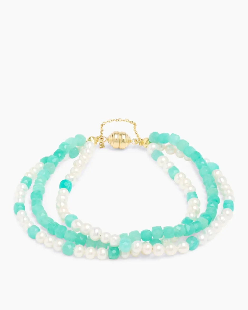 New Armband mit Amazonit & SZW-Perlen Armbänder