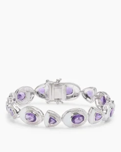 Hot Armband mit Amethyst und Emaille-Lack Armbänder