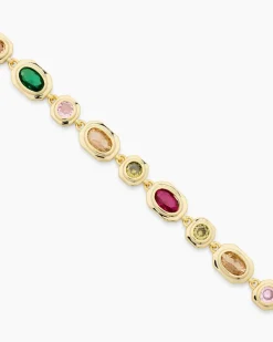 New Armband mit Zirkonia, bunt Armbänder