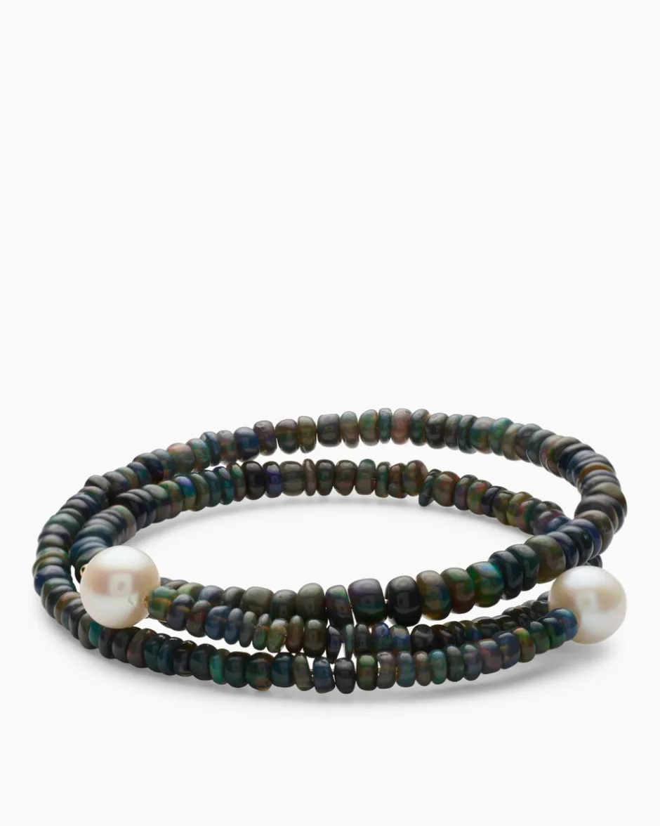 Online Armreif mit Kristallopal & SWZ-Perle 8 mm Armbänder