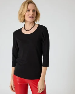 Clearance Basic-Shirt mit 3/4-Arm Shirts & Tops