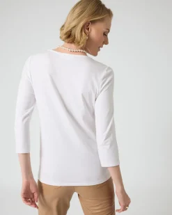 Clearance Basic-Shirt mit 3/4-Arm Shirts & Tops