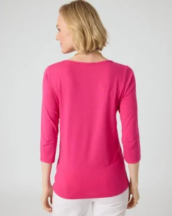 Clearance Basic-Shirt mit 3/4-Arm Shirts & Tops