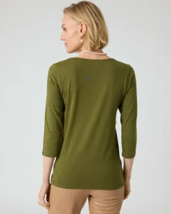 Clearance Basic-Shirt mit 3/4-Arm Shirts & Tops