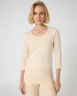 Clearance Basic-Shirt mit 3/4-Arm Shirts & Tops