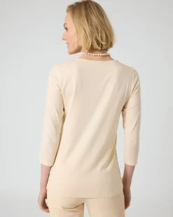 Clearance Basic-Shirt mit 3/4-Arm Shirts & Tops