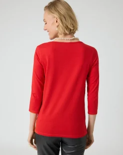 Clearance Basic-Shirt mit 3/4-Arm Shirts & Tops