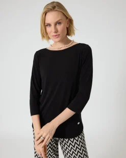 Online Basic-Shirt mit U-Boot-Ausschnitt Shirts & Tops