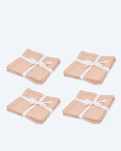 Sale Baumwoll-Servietten mit Lochstickerei, 4 Stück Heimtextilien