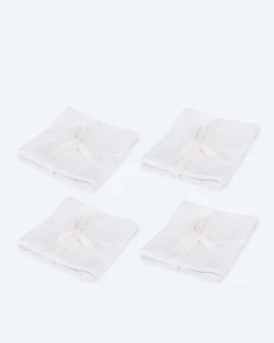 Sale Baumwoll-Servietten mit Lochstickerei, 4 Stück Heimtextilien