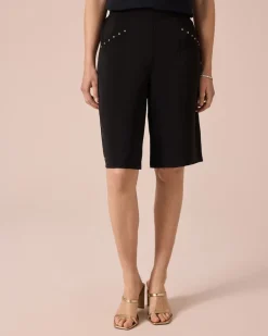 Sale Bermuda mit Nieten-Deko Hosen