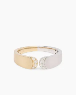 Outlet Bicolor-Brillantring 0,10 ct Ringe