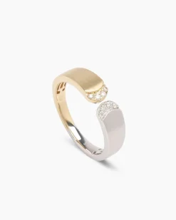 Outlet Bicolor-Brillantring 0,10 ct Ringe
