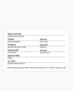 Outlet Bicolor-Brillantring 0,10 ct Ringe