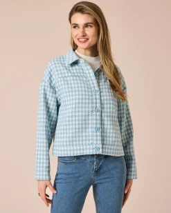 Outlet Blazer mit Hahnentritt-Muster Jacken & Mäntel