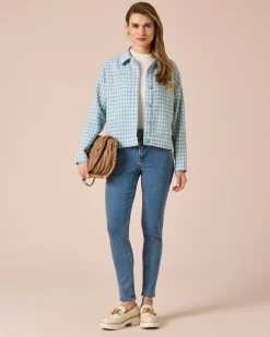 Outlet Blazer mit Hahnentritt-Muster Jacken & Mäntel