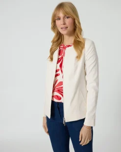 Discount Blazerjacke aus Jacquard-Bengalin Jacken & Mäntel