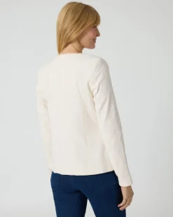 Discount Blazerjacke aus Jacquard-Bengalin Jacken & Mäntel