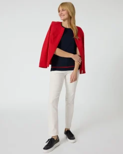 Discount Blazerjacke aus Jacquard-Bengalin Jacken & Mäntel