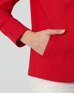 Discount Blazerjacke aus Jacquard-Bengalin Jacken & Mäntel