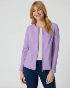 Discount Blazerjacke aus Jacquard-Bengalin Jacken & Mäntel