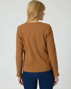 Discount Blazerjacke aus Jacquard-Bengalin Jacken & Mäntel