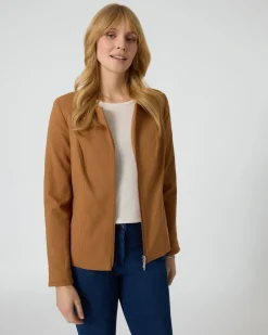 Discount Blazerjacke aus Jacquard-Bengalin Jacken & Mäntel