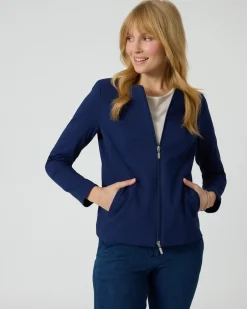 Discount Blazerjacke aus Jacquard-Bengalin Jacken & Mäntel