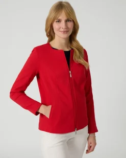 Discount Blazerjacke aus Jacquard-Bengalin Jacken & Mäntel