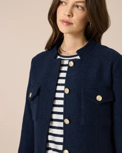 Sale Blazer-Jacke strukturierte Wollmischung Jacken & Mäntel