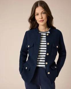 Sale Blazer-Jacke strukturierte Wollmischung Jacken & Mäntel