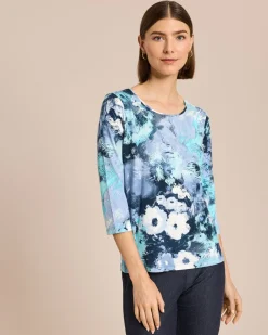 Outlet Blumen-Print Shirt Shirts & Tops