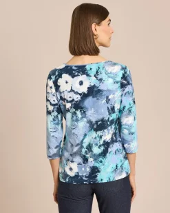 Outlet Blumen-Print Shirt Shirts & Tops