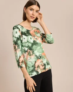Outlet Blumen-Print Shirt Shirts & Tops