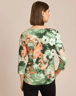 Outlet Blumen-Print Shirt Shirts & Tops