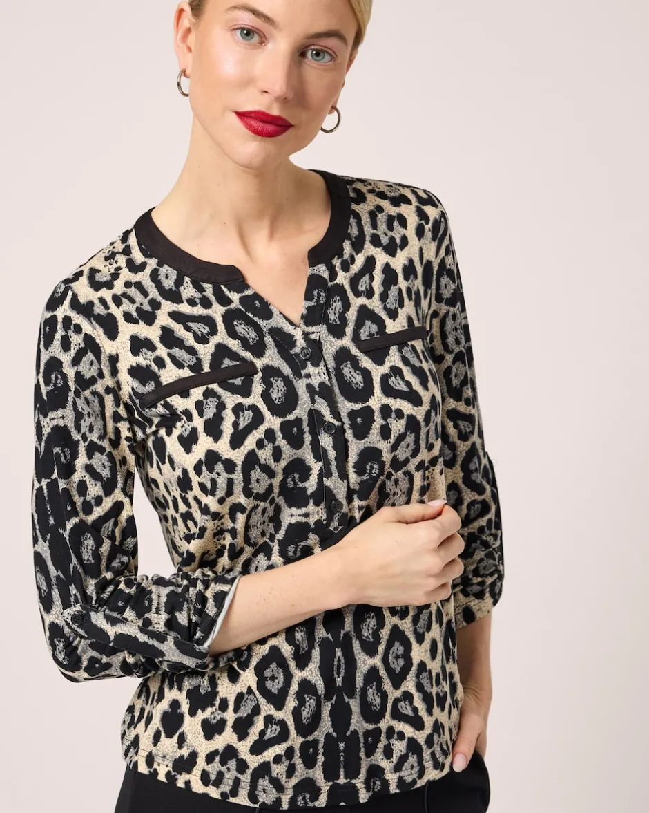 Outlet Blusenshirt mit Jaguar-Print Shirts & Tops