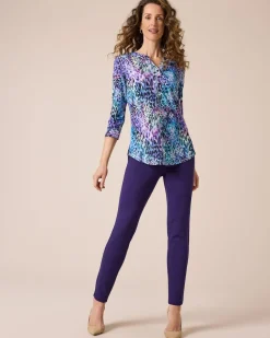 Hot Blusenshirt mit mehrfarbigem Leodruck Shirts & Tops