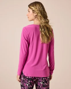 Clearance Blusenshirt uni mit Reißverschluss Shirts & Tops