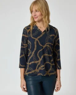 Clearance Blusenshirt "Woman Deluxe" mit Kettenprint Shirts & Tops